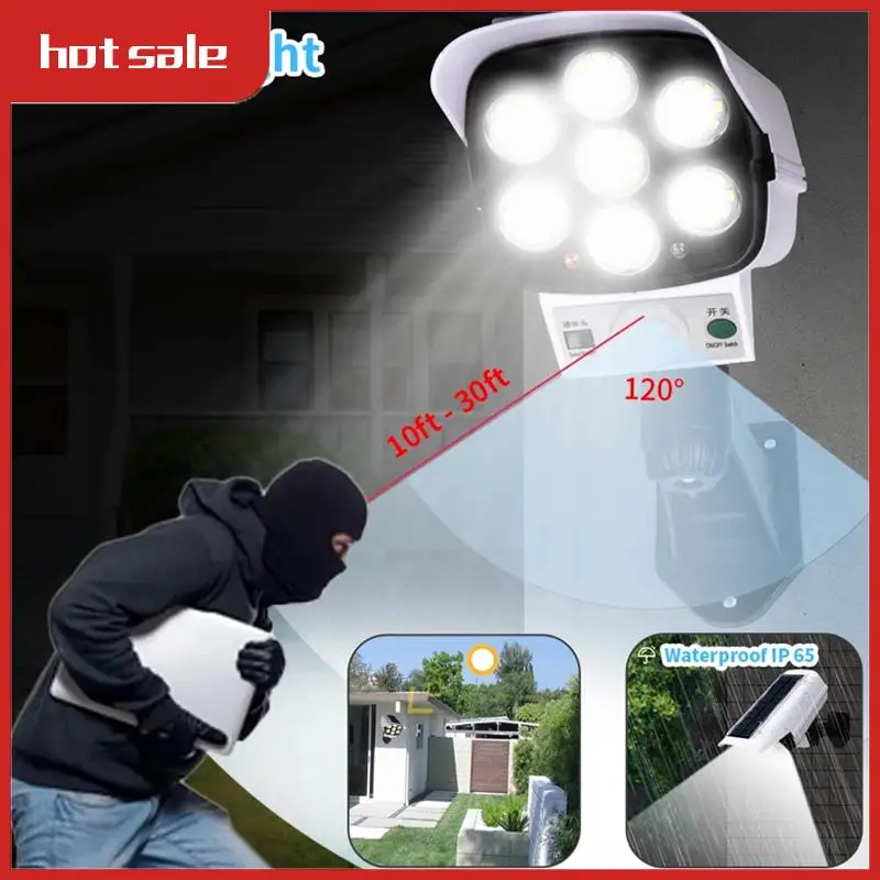 

2PCS Outdoor Solar Ligths 77Led PIR Motion Sensor Lamp Simulation Camera Solar Wall Light Waterproof Garden Decor Lights Durable