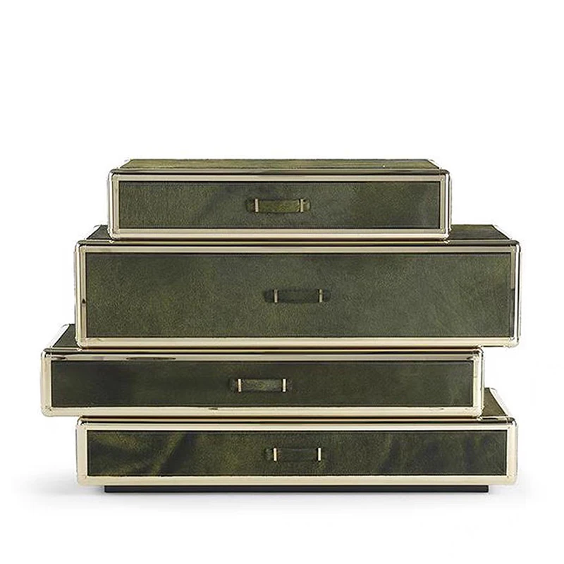 

Italian light luxury high-end sense real horsehair drawer cabinet art four chest cabinet designer villa storage cabinet