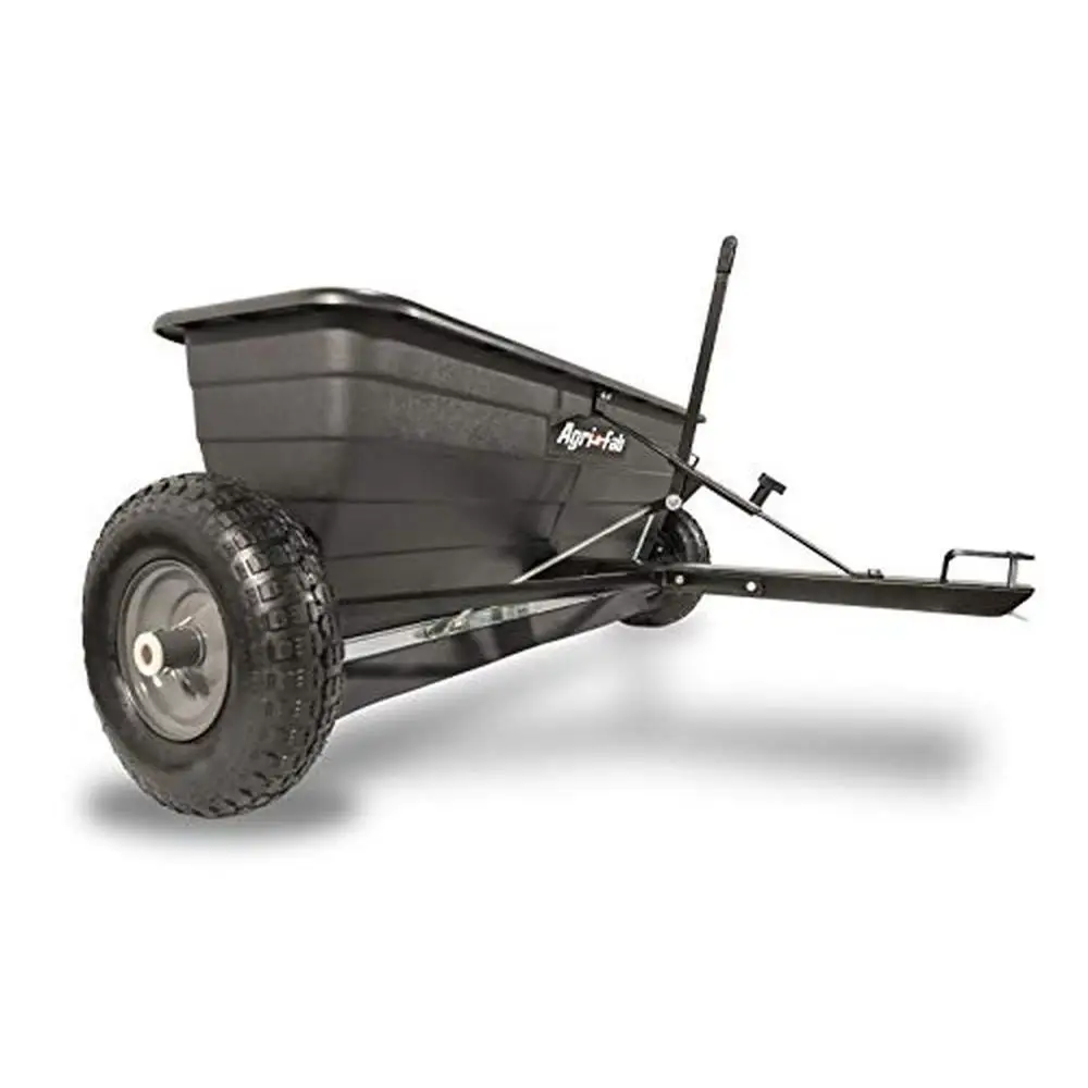 175 lb. Tow-Behind Lawn & Garden Drop Spreader Seed Fertilizer Salt Ice Melt Pull Behind 40,000 sq ft Coverage Made in USA