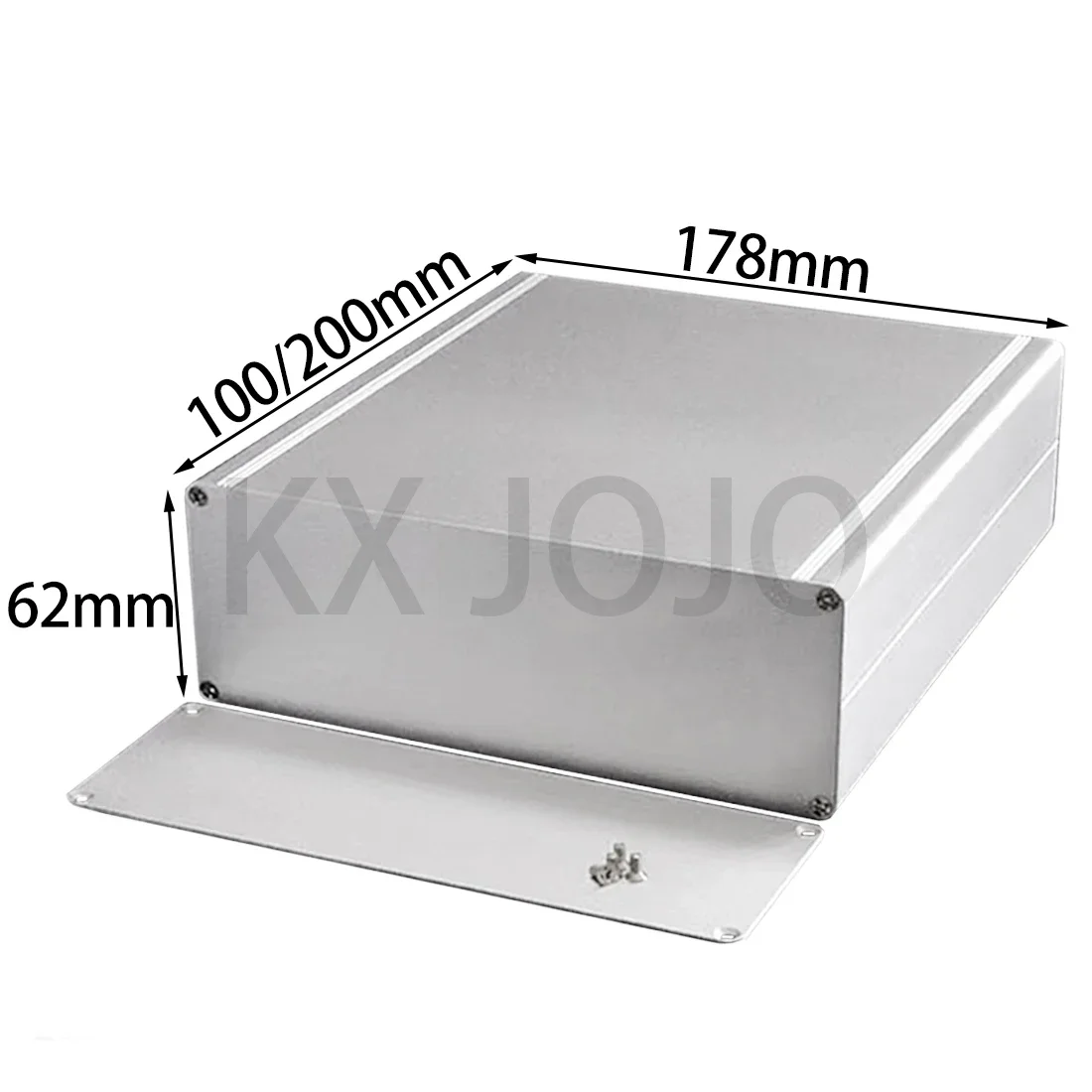 

Aluminum Enclosure 178*62*100/200mm Split Waterproof Type Case Electronic Box DIY Power Housing Instrument Silver/Black