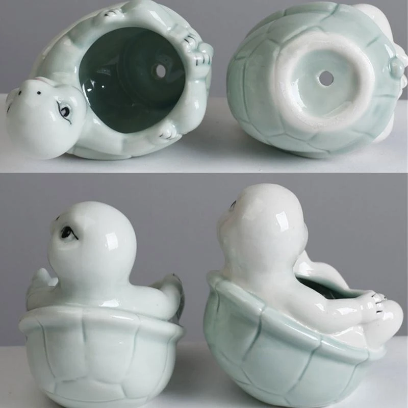 Turtles Plante Pot Flowerpot Pots Animal Jardin Pots Céramic Succulents Pots Planter Plant Plante pour le bureau à domicile