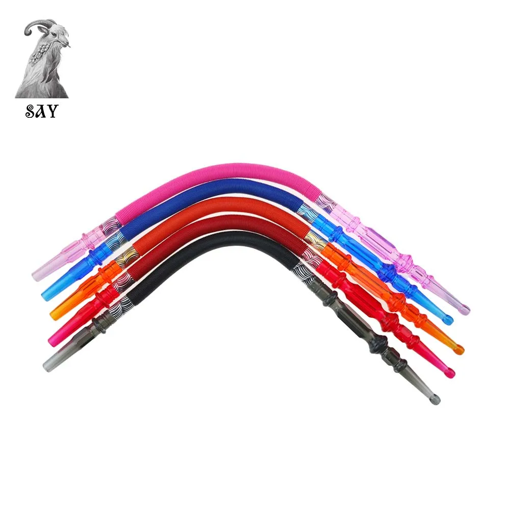 SY 1PC Can Be Elongated Shisha Hookah Hose With Acrylic Mouth Tip Shisha Water Pipe Chicha Narguile Accessories Telescopic Tube