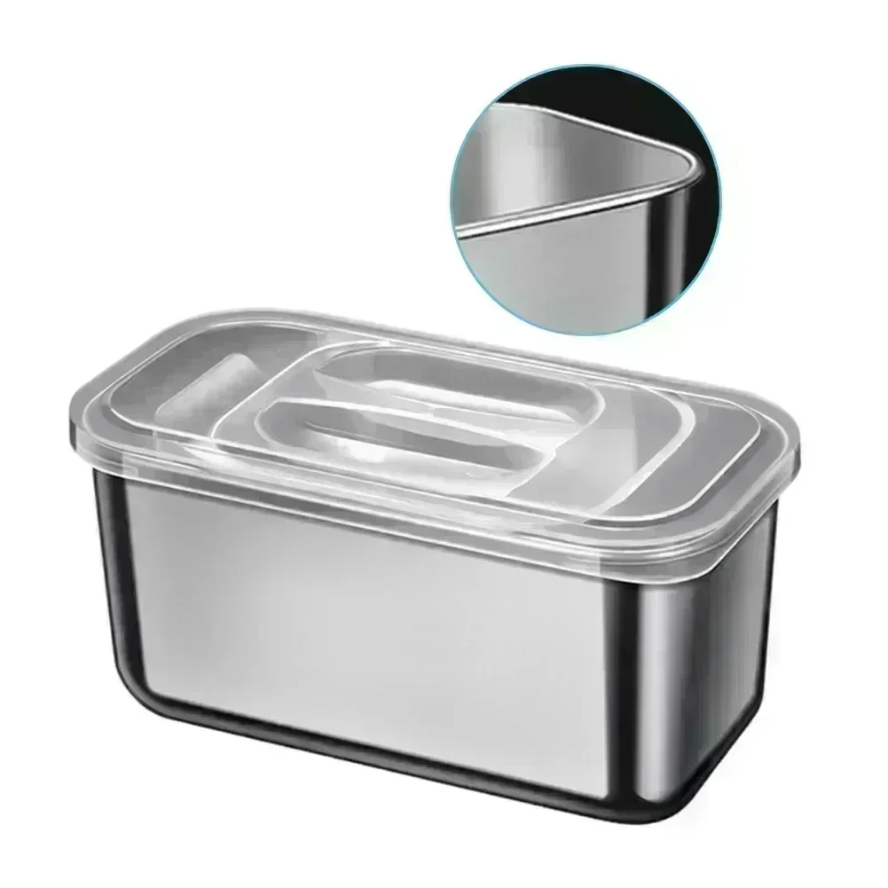 

Stainless Steel Storage Organizer Tray Drain Basin For Washing Vegetables Rice Food Serving Plates Kitchen Accessories Organizer