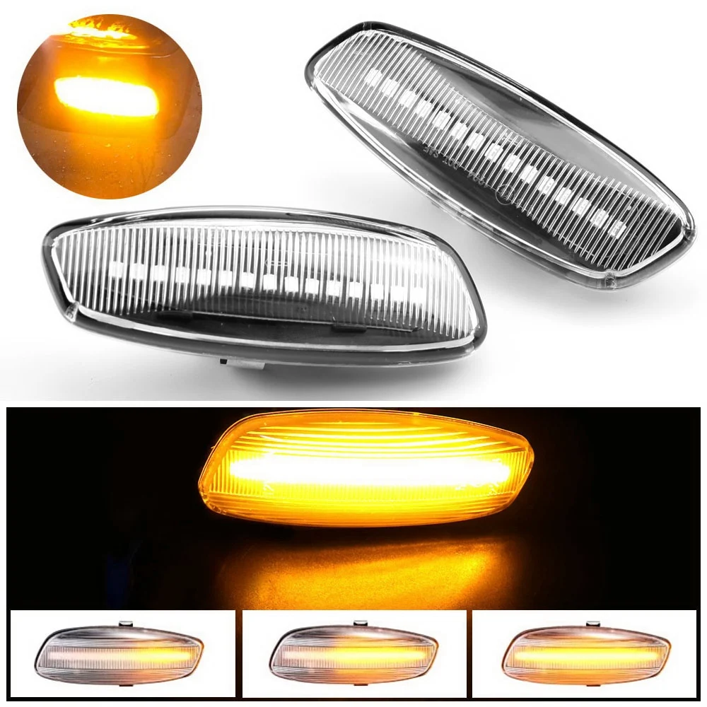 Car LED Dynamic Side Marker Signal Lamp Light Signal Light for Citroen C4 Picasso C3 C5 DS4 Peugeot 308 207 3008 White