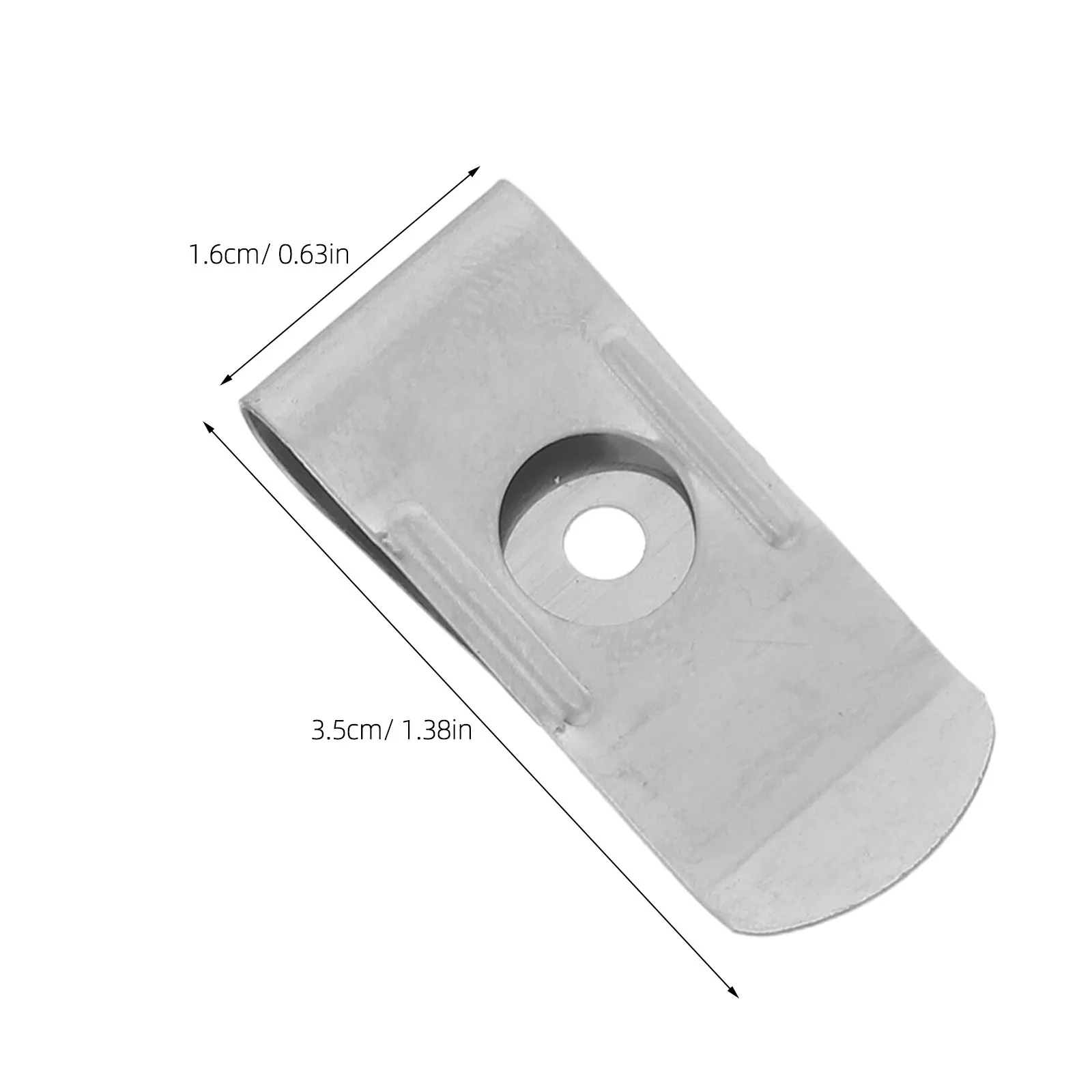 20Pcs Stainless Steel Tape Measure Belt Clips Heavy Duty Measurement Tape Holder Replacement Back Clips for Carpenters Tool