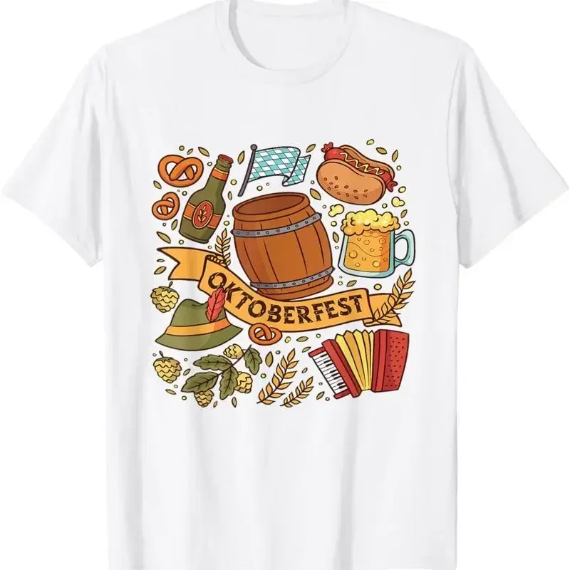 Oktoberfest Wurst Brezel Bier Vintage Lustiges T-Shirt