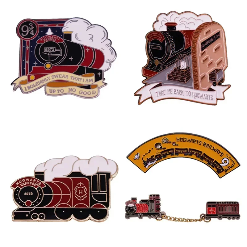 ساحرة العالم قطار المينا دبابيس بروش شارة مينا معدنية هوديي ظهره قبعة ديكور إعطاء الأصدقاء والمشجعين الهدايا