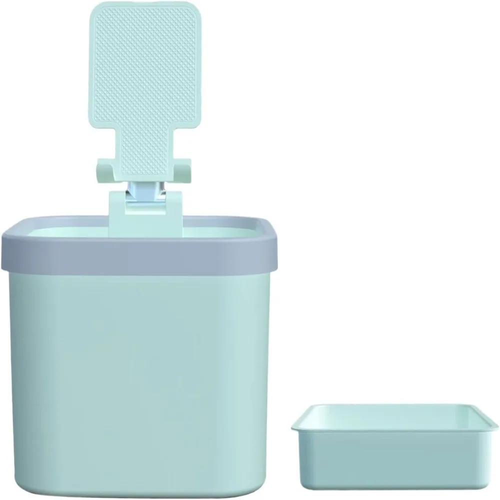 

Detachable Tray Phone Tablet Stand Plastics 3in1 Storage Box Adjustable Phone Holder White/Green