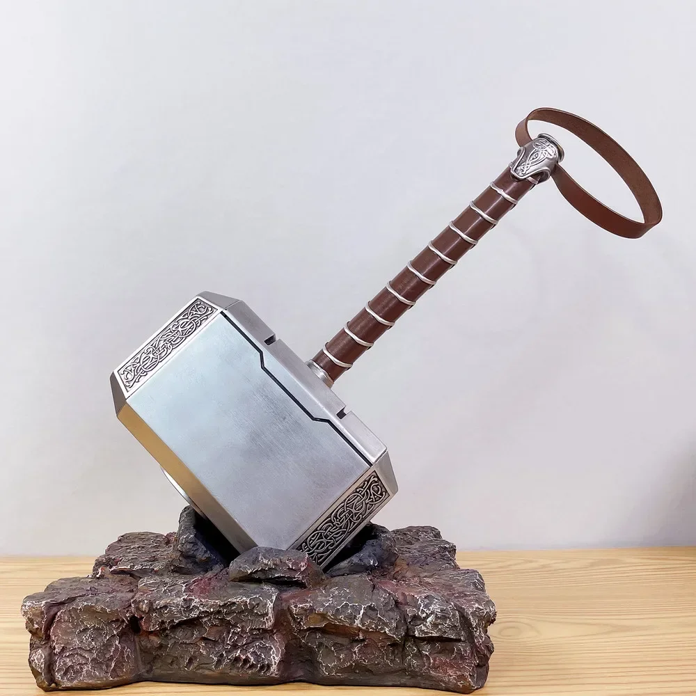 44cm 1:1 Superhero Thor hammer mjolnir show base model adult costume party cosplay toy collection gift room home decoration