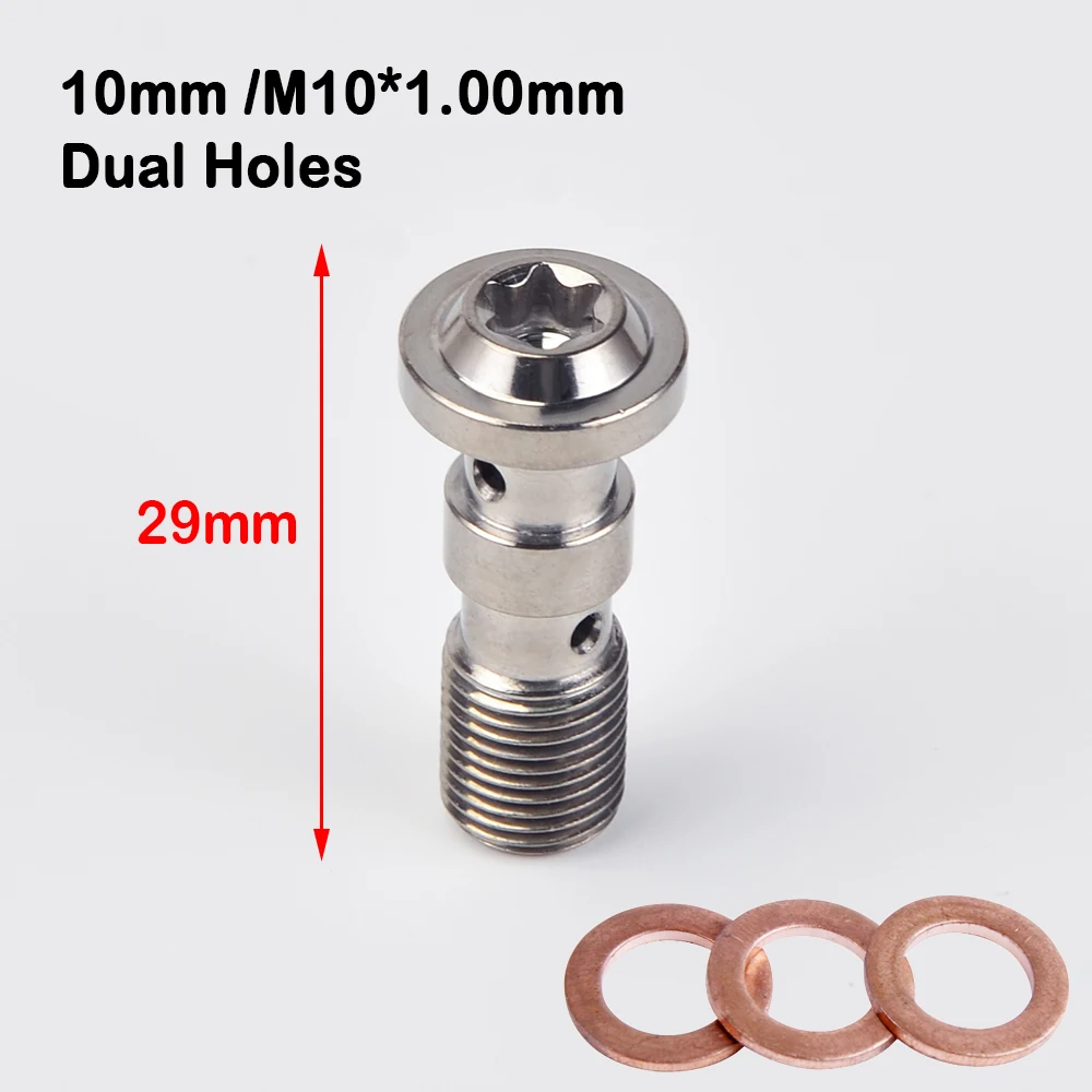 

Universal Dual Holes M10*1.0mm Brake Hose Banjo Bolt for KTM Honda Yamaha Suzuki Husqvarna Beta Aprilia Ducati