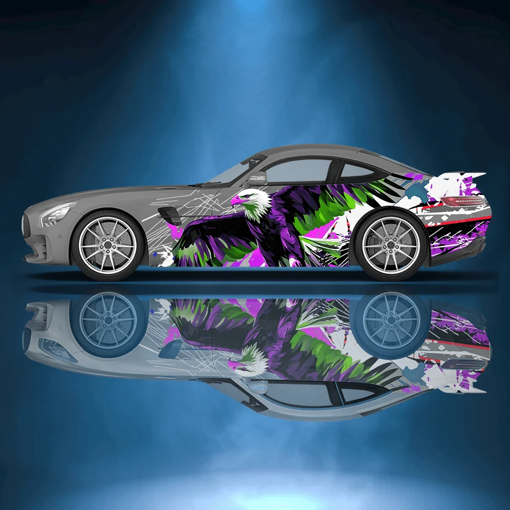 

Различные жестокие животные, орел, волк, линия гоночного автомобиля, наклейка в форме автомобиля, наклейка на весь корпус, украшение, покрытие царапин