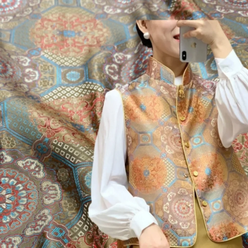 

Парчовая жаккардовая ткань, ткань на метр, жилет для шитья своими руками, имитация Cheongsam, древний костюм, ткань для костюма