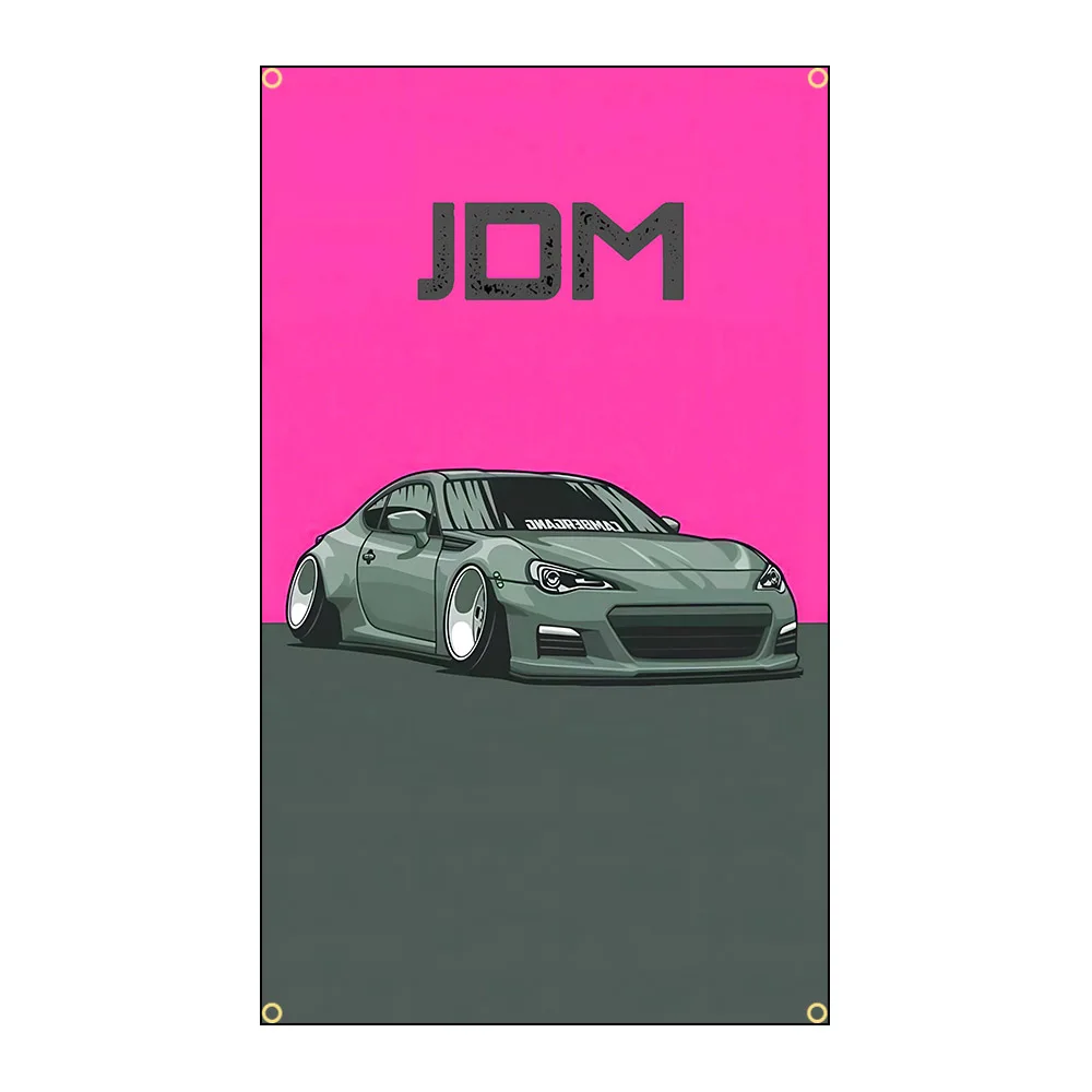 90x150cm 3X5FT  Cool JDM Car Flags Polyester Printed Banner For Decoration