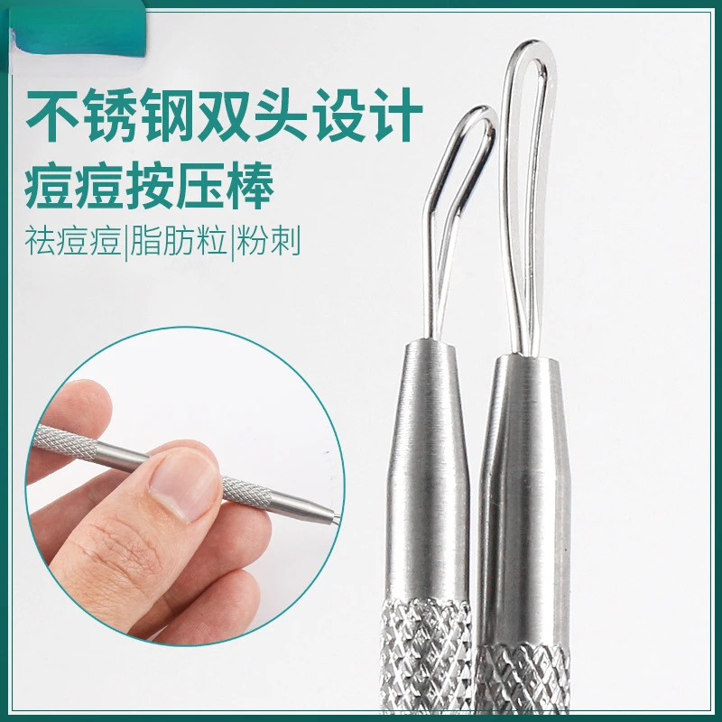 1PC Acne Blemish Pimple Extractor Tool Stainless Steel Double Ended Acne Needle Blackhead Comedone Remover Face Clean Tools