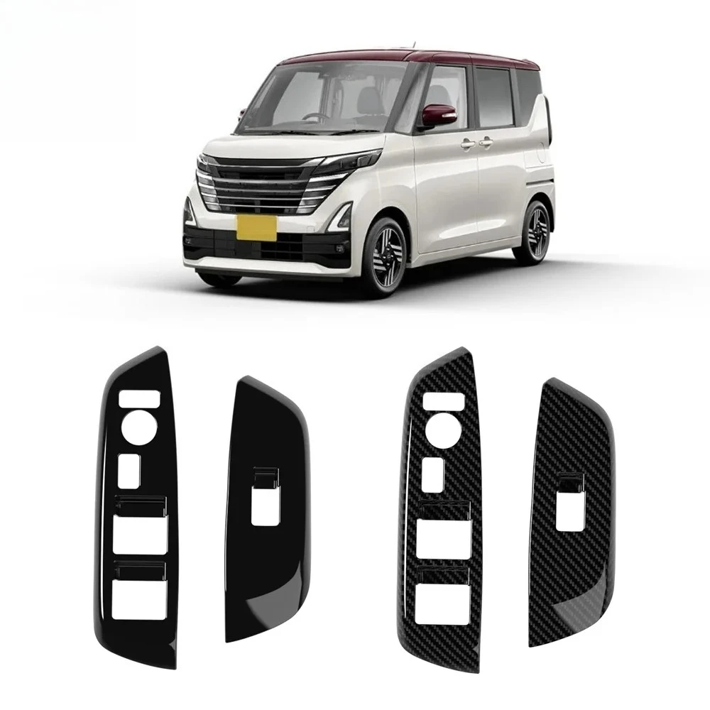 

For 2021-2024 Nissan Roox Window Lift Button Cover Frame Interior Accessories ABS Chrome