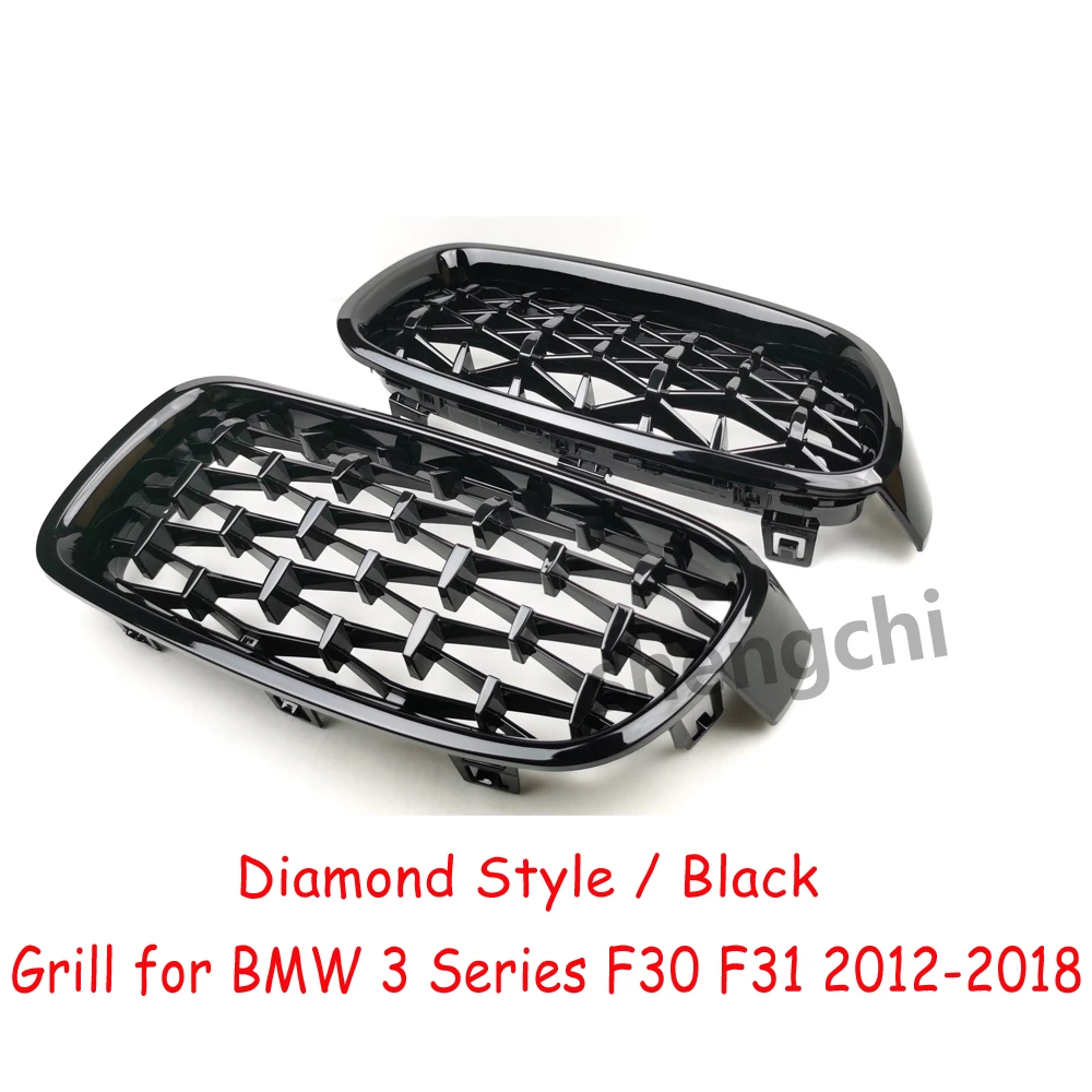 F30 F31 Diamond Style Chrome Front Grill for BMW 3 Series F30 F31 318i 320i 316i 328i 330i 335i 340i Racing Grills 2012-2018