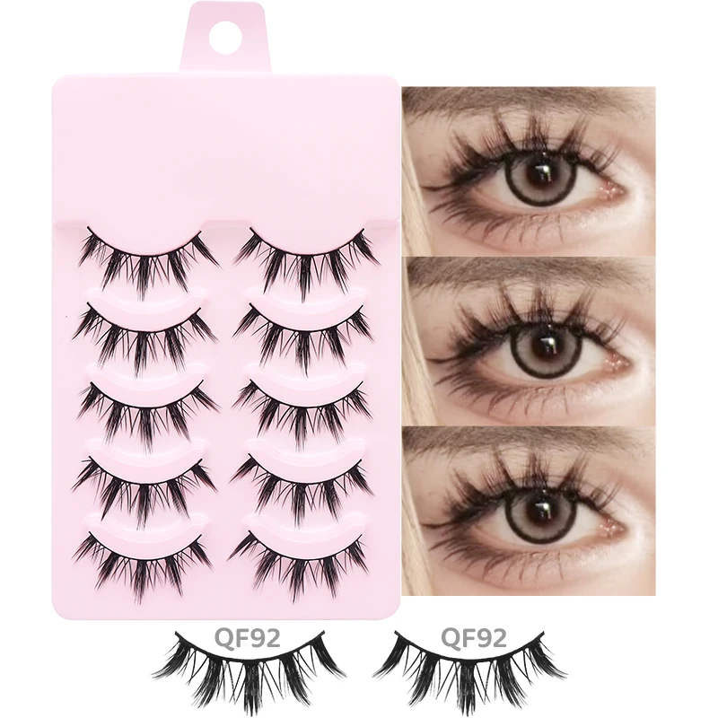 DINGSEN 5 Paar Wimpern, natürliche Augen, Wimpern für Make-up, weiche lange Wimpern, Streifen, falsche Wimpern, Beauty-Tools – Detail 18