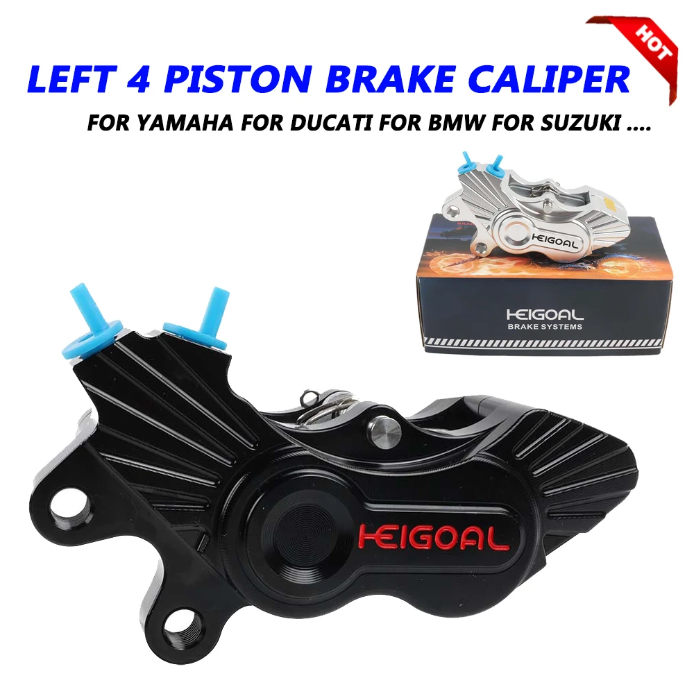 

Left Brake Caliper 40mm Hole Pitch Universal Motorcycle 4 Piston Radial Mounting For Ducati for Kawasaki for KTM for BMW Scooter