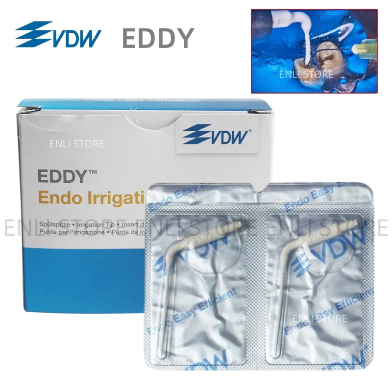 VDW Eddy Single Use Sterile Root Canal Rinsing Head Sonic Power Nozzle for Activating Irrigants 2pcs/PACK