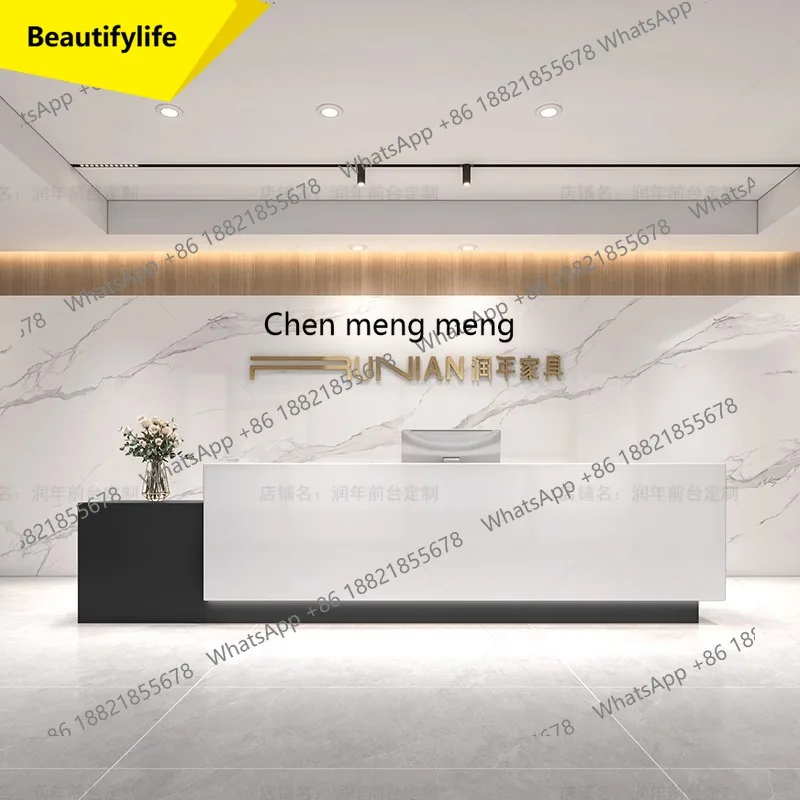 

X188 Company Front Desk Property Front Desk L Corner Marble Slate Bar Paint checkout page