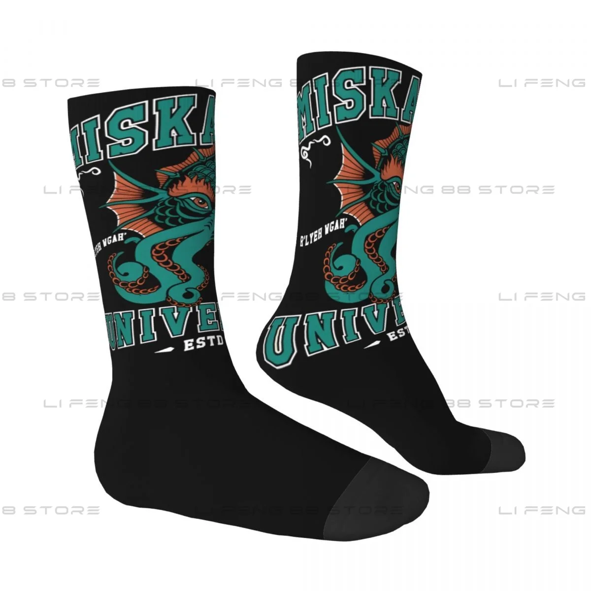 Cthulhu Lovecraft MISKATONIC UNIVERSITY Men Women Socks Outdoor Novelty Spring Summer Autumn Winter Stockings Gift