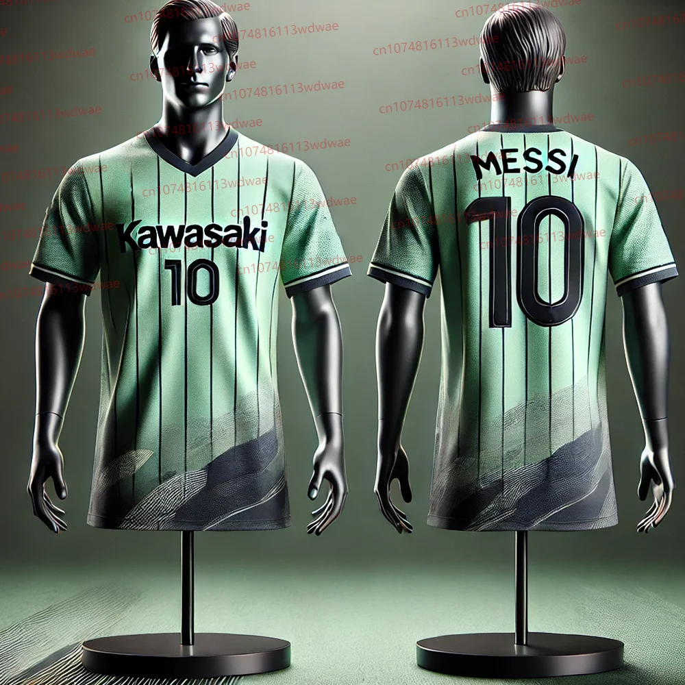 

Футболка для мужчин, оригинальный дизайн, футбольный трикотаж с 3D принтом, футбольный трикотаж 10, футбольная футболка Месси Кавасаки, детский трикотаж