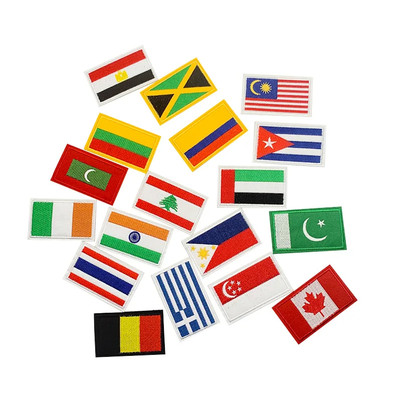 30 قطعة/الوحدة الفاخرة هوك حلقة شارة مطرّزة العلم الوطني فريق الملابس ملحقات للتزيين الحرفية Diy بها بنفسك زين #3
