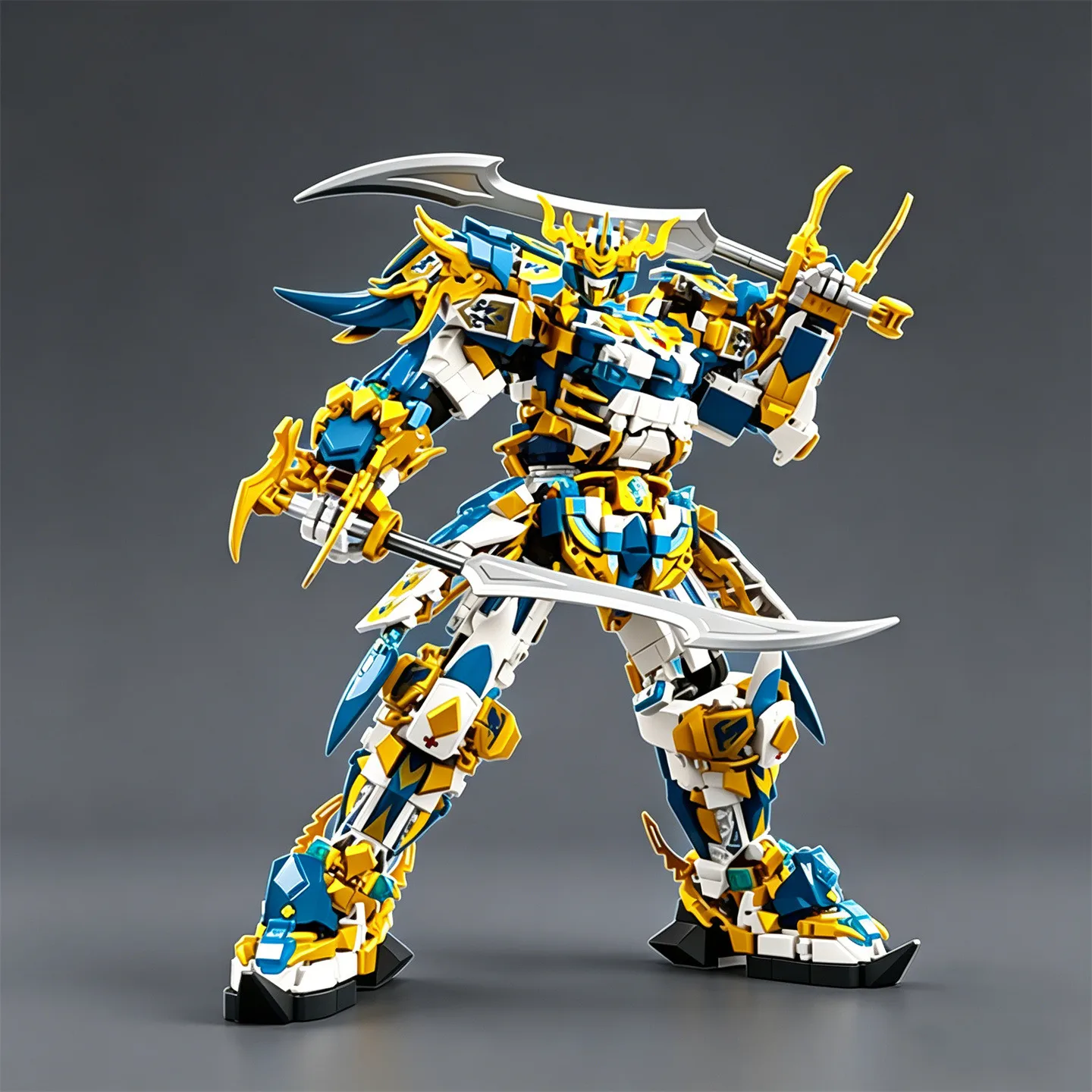 

MOC Figurine Three Kingdoms Zhao Yun Guan Yu Qinglong machine building block model assembled toy birthday gift