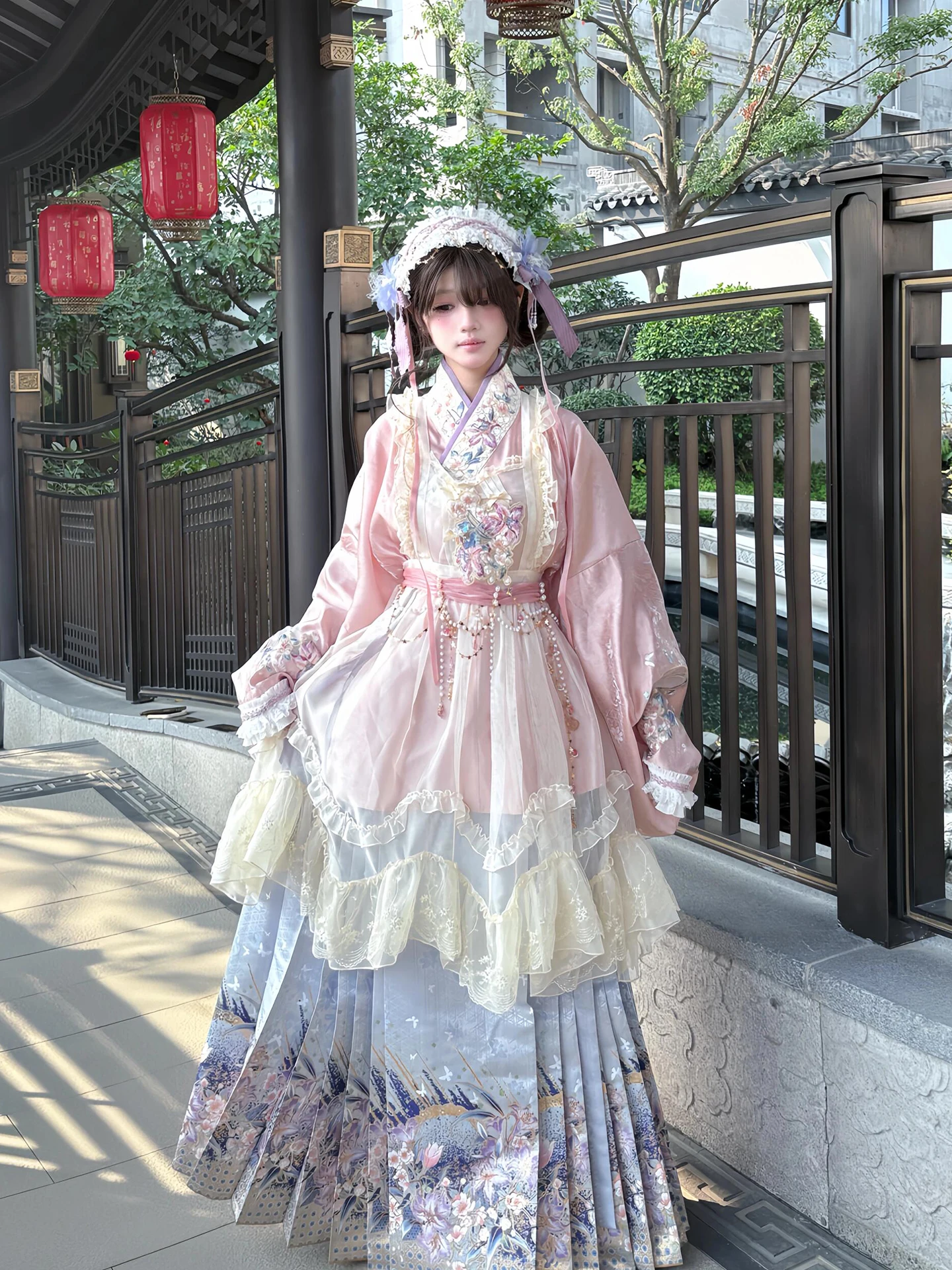 blue-lolita-traditional-chinese-hanfu-set-with-sleeves-daily-wear-elegant-lady's-costume-for-autumn-season
