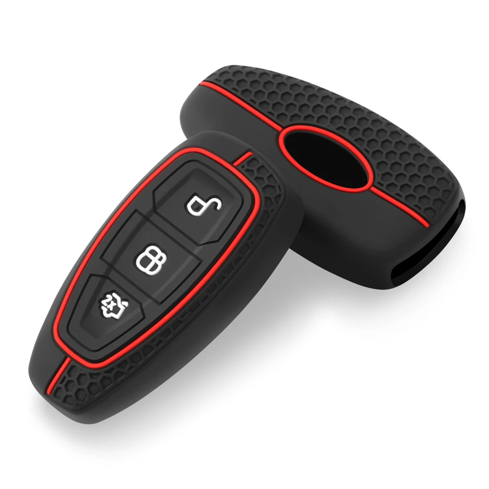 Silicone Remote Key Case Car Keychain Key Cover For Ford Focus Puma Grand C Max Kuga Mondeo Fiesta Ecosport Transit