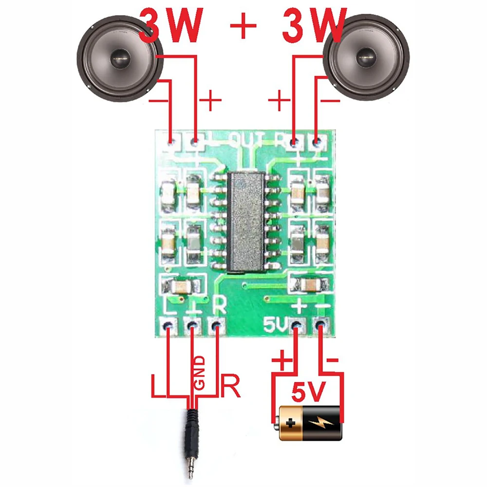 1/5/10 buah PAM8403 Audio 2x3W PAM8403 papan penguat daya Digital Mini untuk modul penguat Audio Stereo Kelas D daya 5V