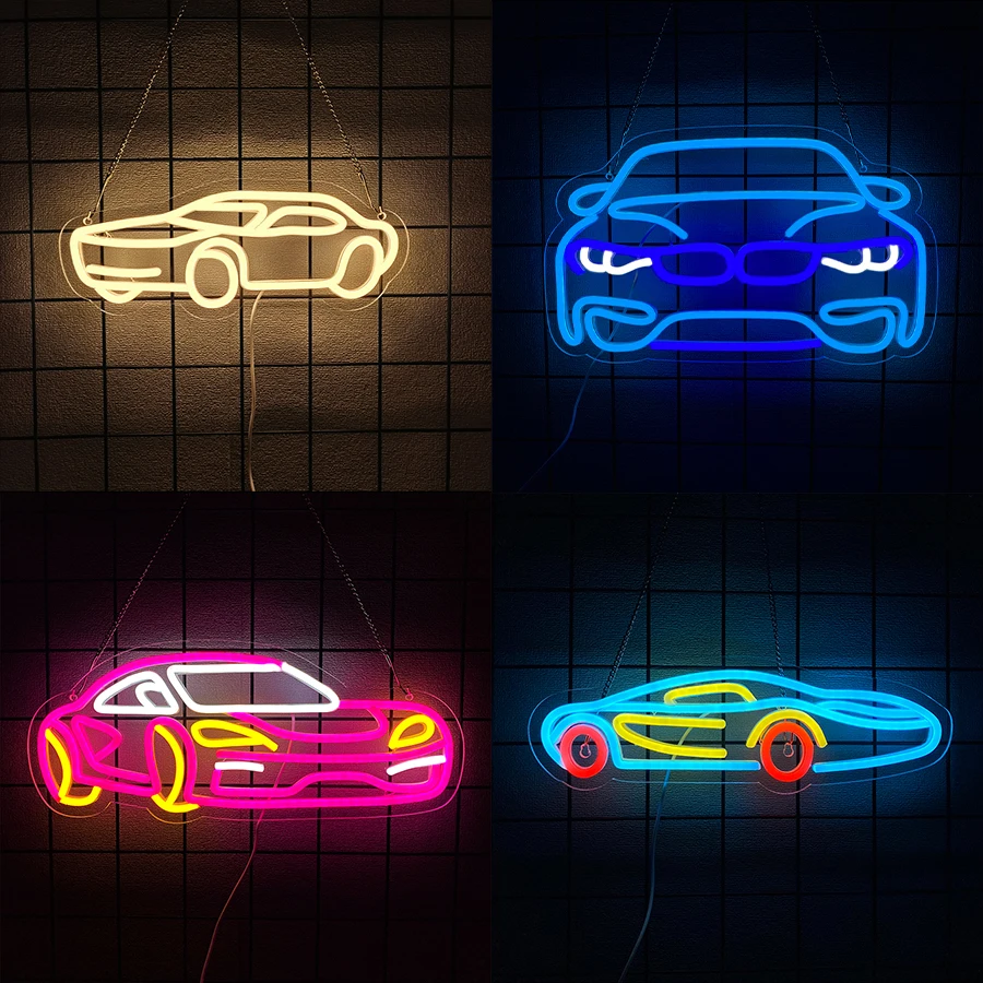 Sports Car Series Neon Sign For Wall Decor,Light Up Sign For Garage,Bedroom,Man Cave,Gift For Car Lovers,Club,Party,Auto Shop