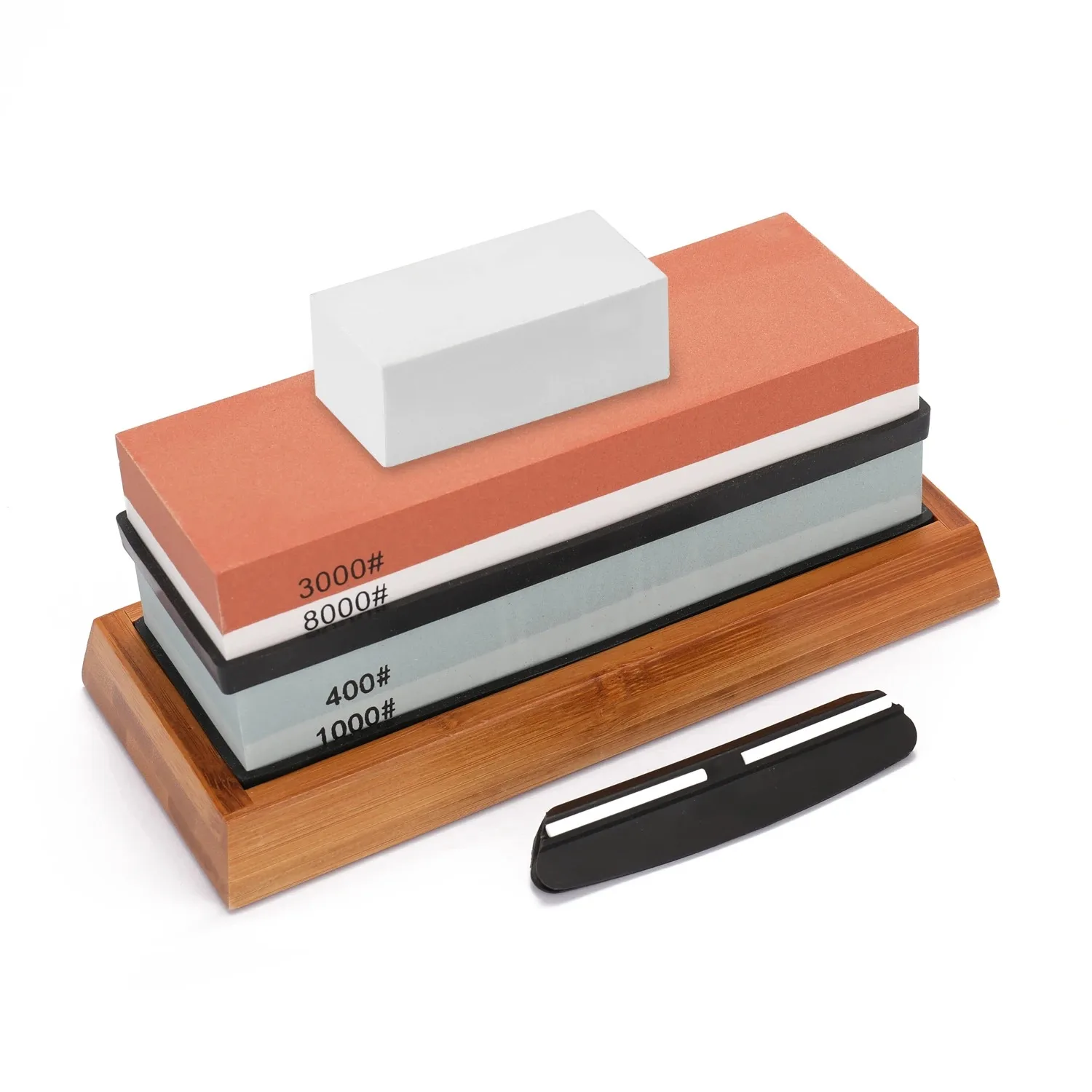 Sharpening Stone Knife Sharpener Grit400-8000# Whetstone Professional Grindstone Set Wood Base Angle Guide Polishing Set