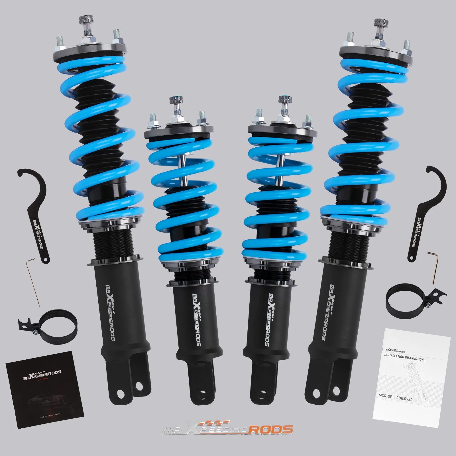 MaXpeedingrods Damping Adjustable Coilovers for Honda S2000 BASE MODEL/TYPE V AP1/AP2 2000-2009  Coilovers Suspension Kit