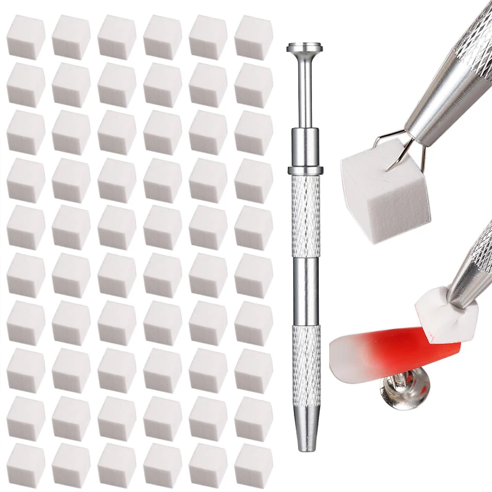 Conjunto de Esponjas para Nail Art 50/300 Peças, Ferramenta de Fixação de Esponja para Unhas, Ferramentas de Degradê para Nail Art, Acessórios de Manicure, Conjunto de Clipes de Fixação de Esponja