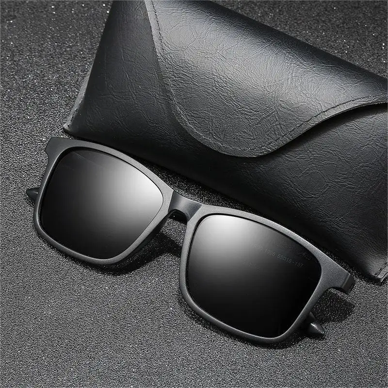 Luxury Men Polarized Sunglasses Vintage Square Ultra Light TR90 Frame Driving Fishing Sun Glasses For Man UV400 Eyewear image 4