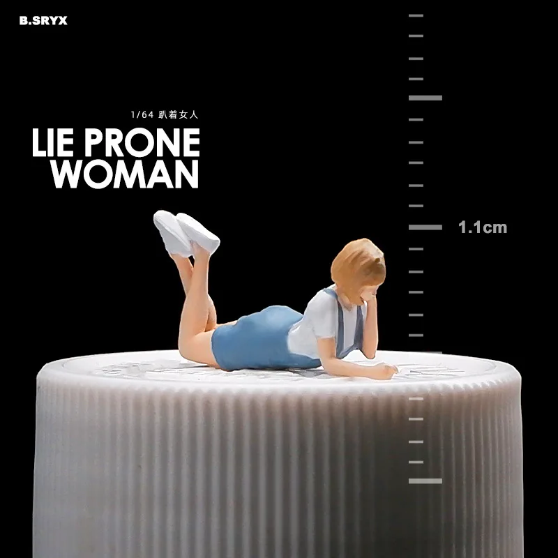 Modèle Miniature à l'échelle 1:64, mode Camping tendance pour hommes et femmes, Posture couchée, figurine d'action, poupée, bricolage, affichage d'accessoires de scène