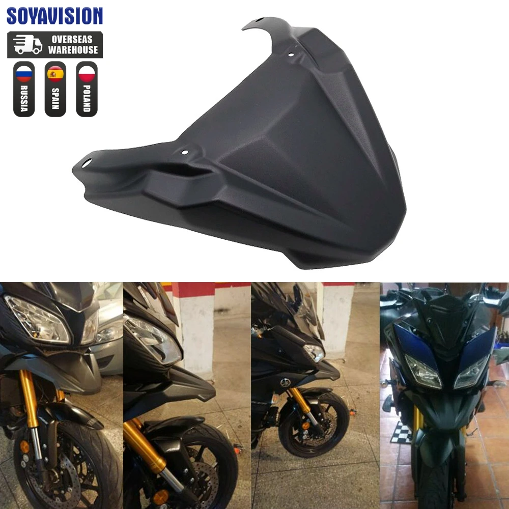 Black Color Front Wheel Fender For Yamaha MT-09 FJ09 MT09 Tracer 900 GT 2015-2018 Beak Nose Cone Extension Cover Ext