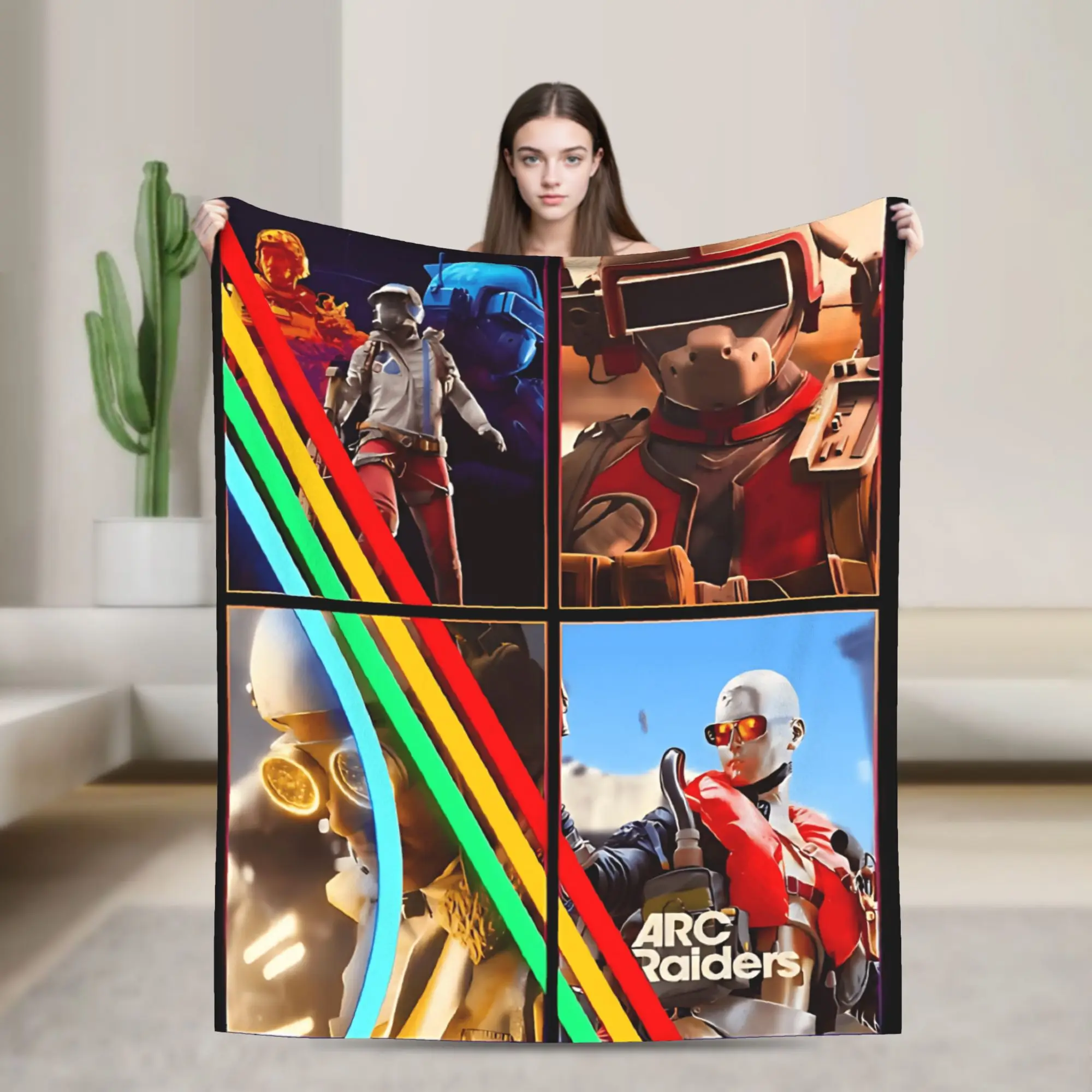 

Arc Raiders Rooster Game Plush Blanket Kids Flannel Throw Blanket For Home Decor Super Warm Custom Quality Bedspread Gift Idea