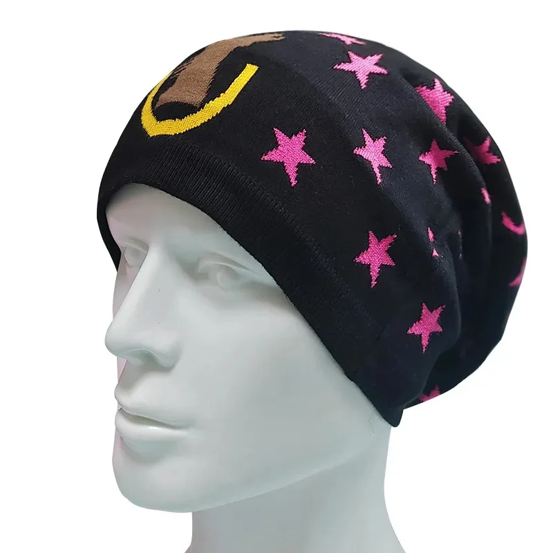 Anime Jojos Bizarre Adventure Costume Accessories Johnny Joestar Cosplay Fashion Hat Scarf For Men Halloween Carnival Party Hat