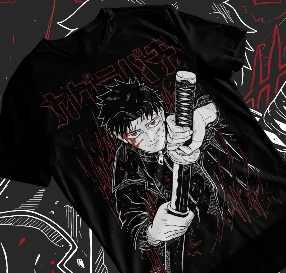 

Kagura Bachi T-Shirt Anime Manga JJK Sukuna Horror Black Gift Shirt Soft Tee