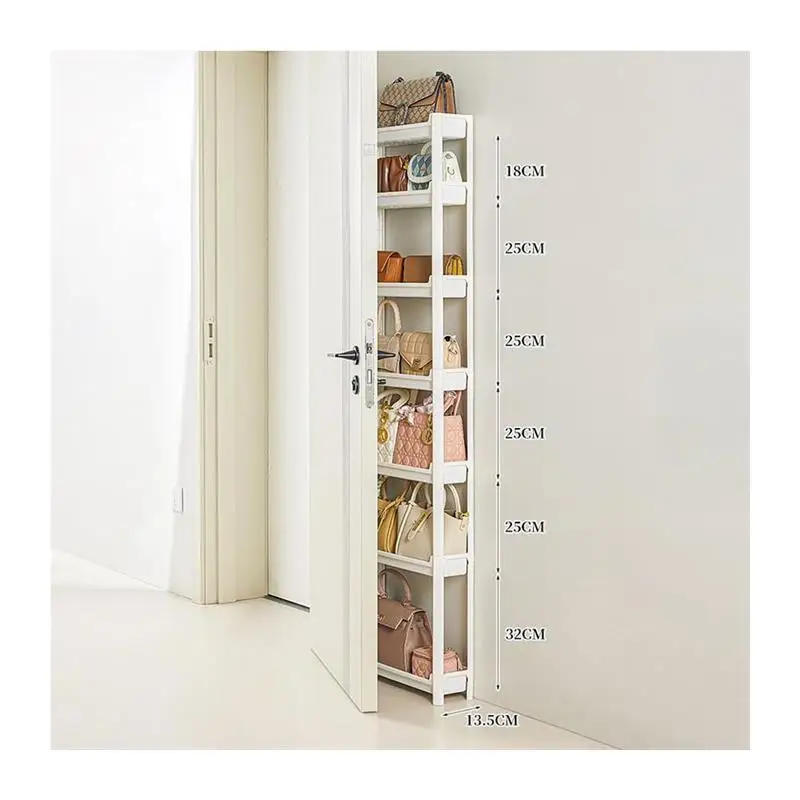 

Ultra-Thin Multi-Layer Storage Ra for Bags Organizer elf behind Door Small Cart Large Capaci for Home Organization