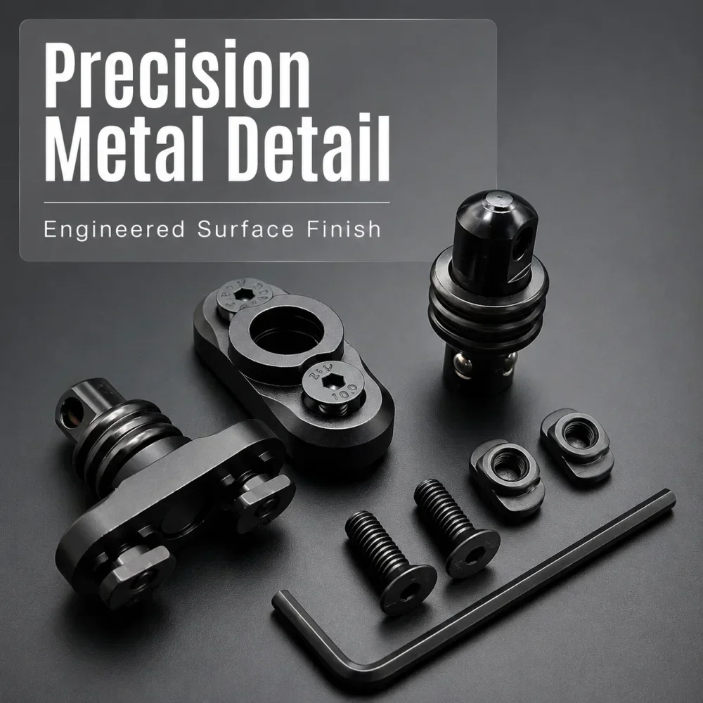 Tactical M-lok Sling Swivel Stud Mount Rail Attachment Adapter for MLok System QD Push Button