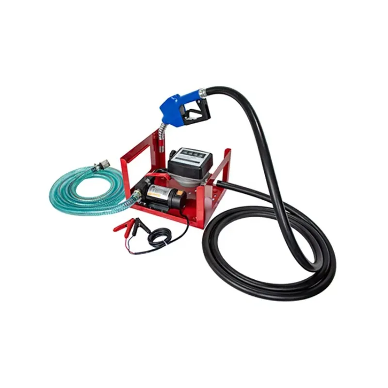 DC 12/24 Volts Mini Kit de bomba de transferência de combustível diesel portátil móvel elétrico com bico e mangueira automática