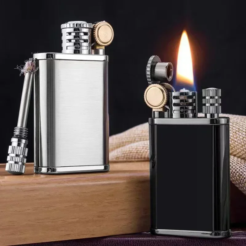 CHIEF Personalized Metal Wheel Kerosene Lighter Windproof Cigarette Lighter Petroleum Lighter Unusual Lighters Survival Lighters