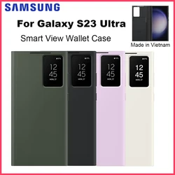 Original Samsung Galaxy 23 Ultra Smart View Wallet Case EF-ZS918 with Card Holder S-View Flip Phone case for Galaxy 23 Ultra