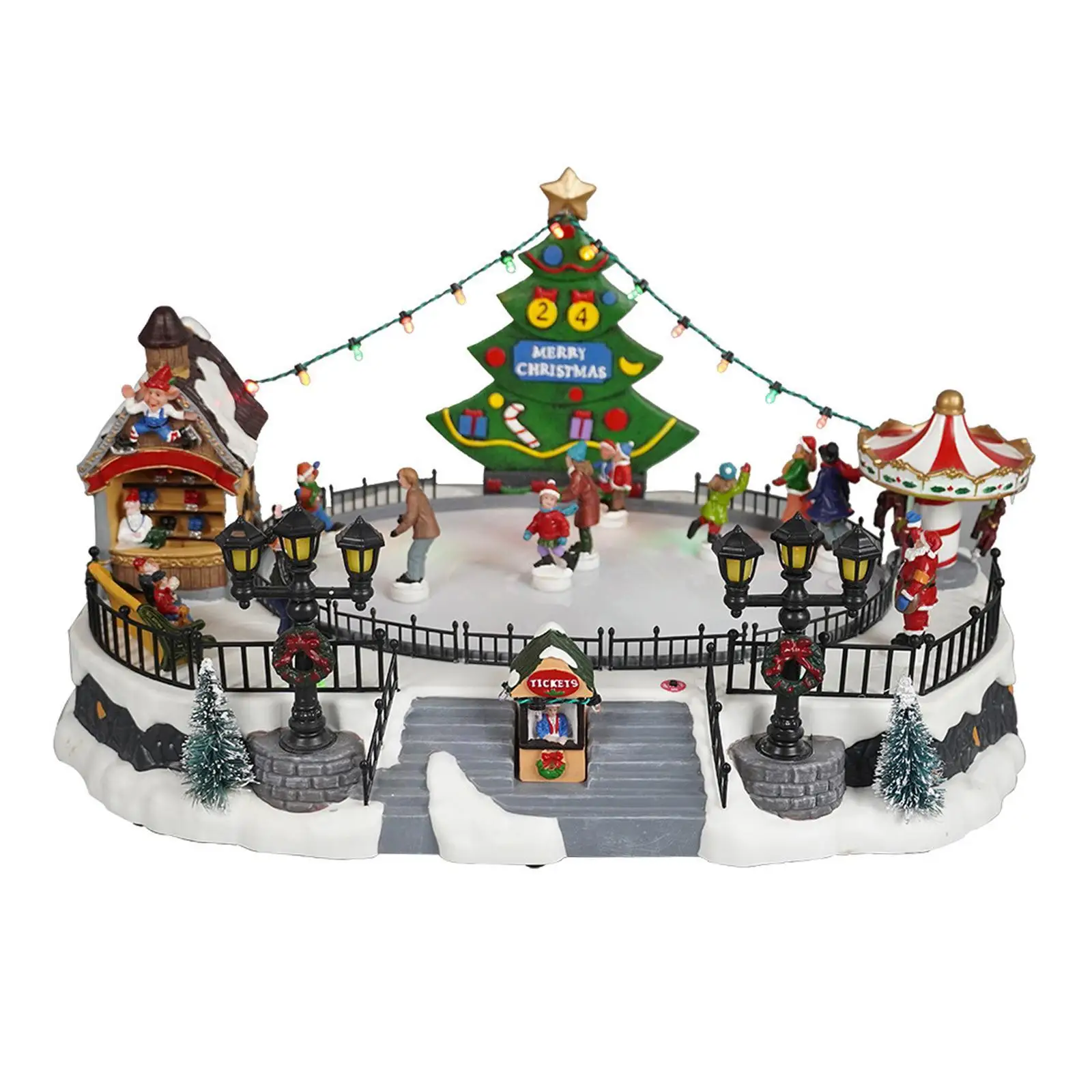 Christmas Music House Lighted Crafts Music House Collectable Figurine for Kitchen Table Centerpieces Fireplace Festivals Bedroom