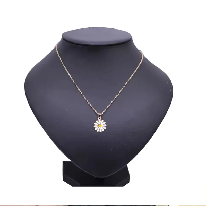 

Korean Small pendant Sunflower Necklace For Girl Trendy Fashion Women Flower Choker Necklace Neck Jewlery Wholesale
