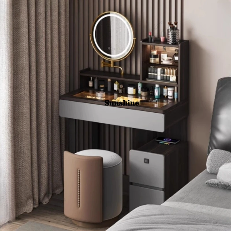 Bedroom Furniture Storage Desk Vanity Table Makeup Girl Stool Modern Mirroir Luxury Dressing Table Living Room Decor Coiffeuse