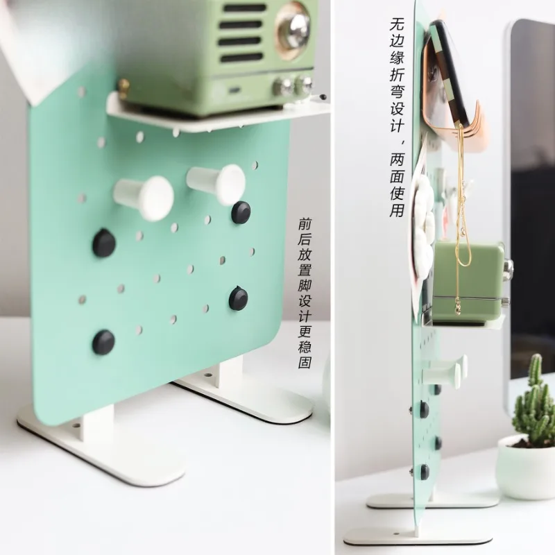 Home storage hole board free punching installation mini living room room desk finishing rack